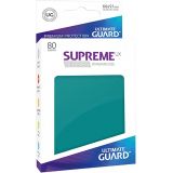 Proteges Cartes Ultimate Guard Supreme Ux Sleeves Taille Standard Bleu Petrole X80